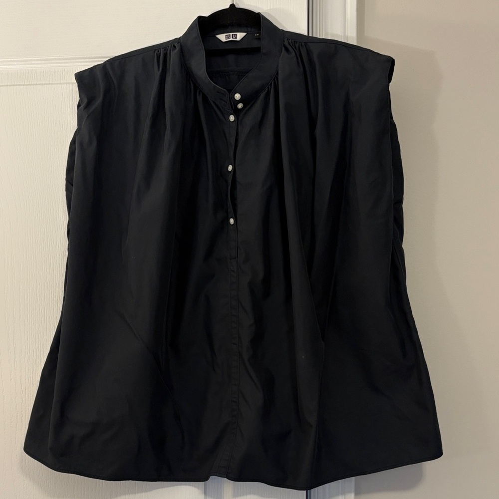 Uniqlo U by Christophe Lemaire Midnight Navy Button-Down Sleeveless Shirt